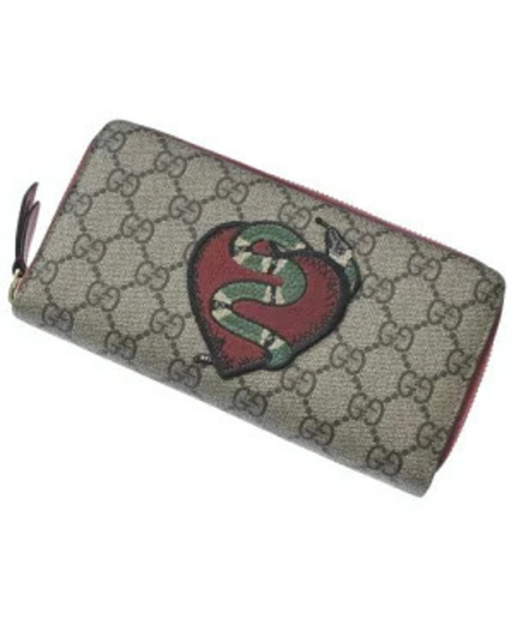 Gucci Wallet coin case Wallet Gray Beige Cream x All over